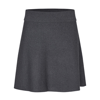 Second Female Siv Knit Short Skirt Dark Grey Melange